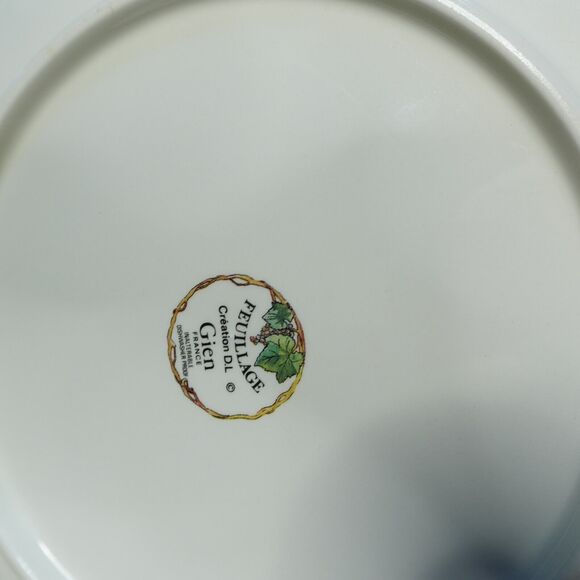 De Gien France Faiencerie "Feuillage" Cheese / Cake Server Plate 12" - Picture 5 of 5